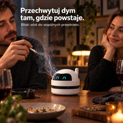 w pobliżu źródła dymu