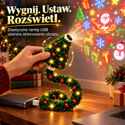 Świąteczny projektor USB z 6 motywami — 5