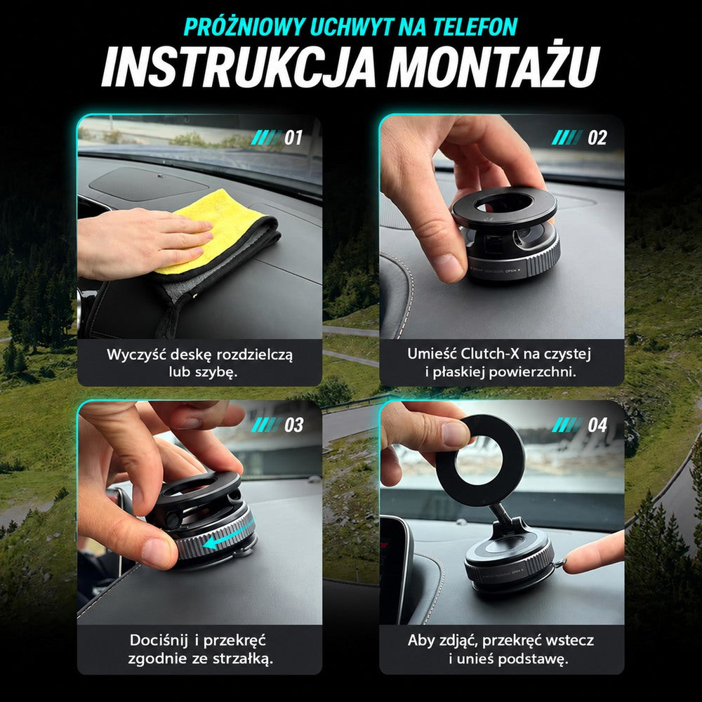 Clutch-X Próżniowy magnetyczny uchwyt na telefon 6