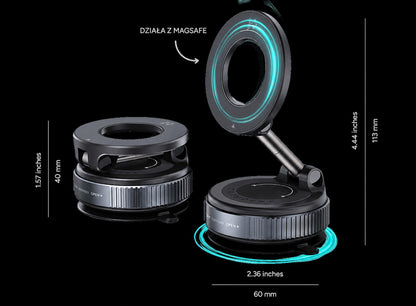 Clutch-X Próżniowy magnetyczny uchwyt na telefon 11