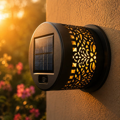 Solarna lampa ścienna Mandala