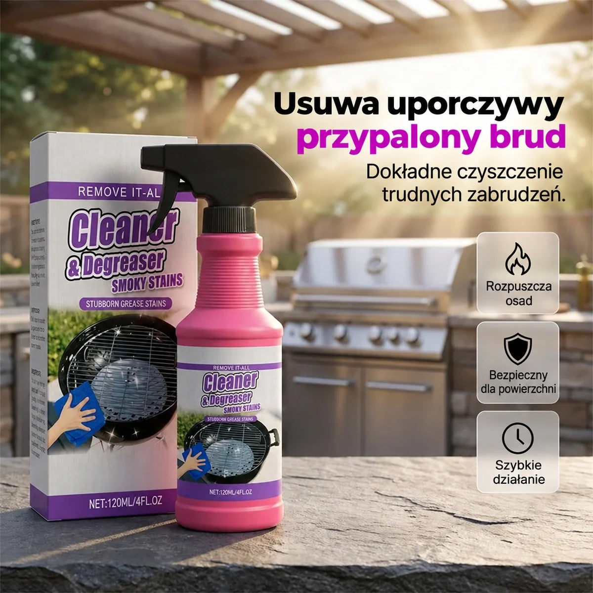 Silny odtłuszczacz do grilla