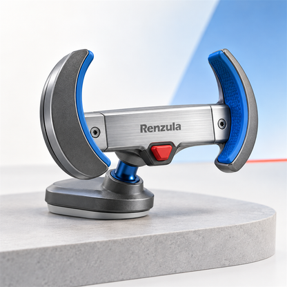 Renzula SecureView Phone Mount detail and installed view